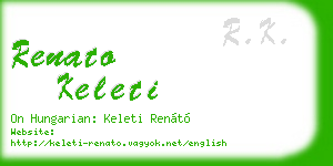 renato keleti business card